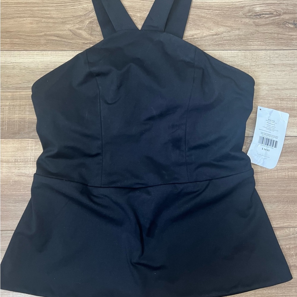 Fabletics black peplum top